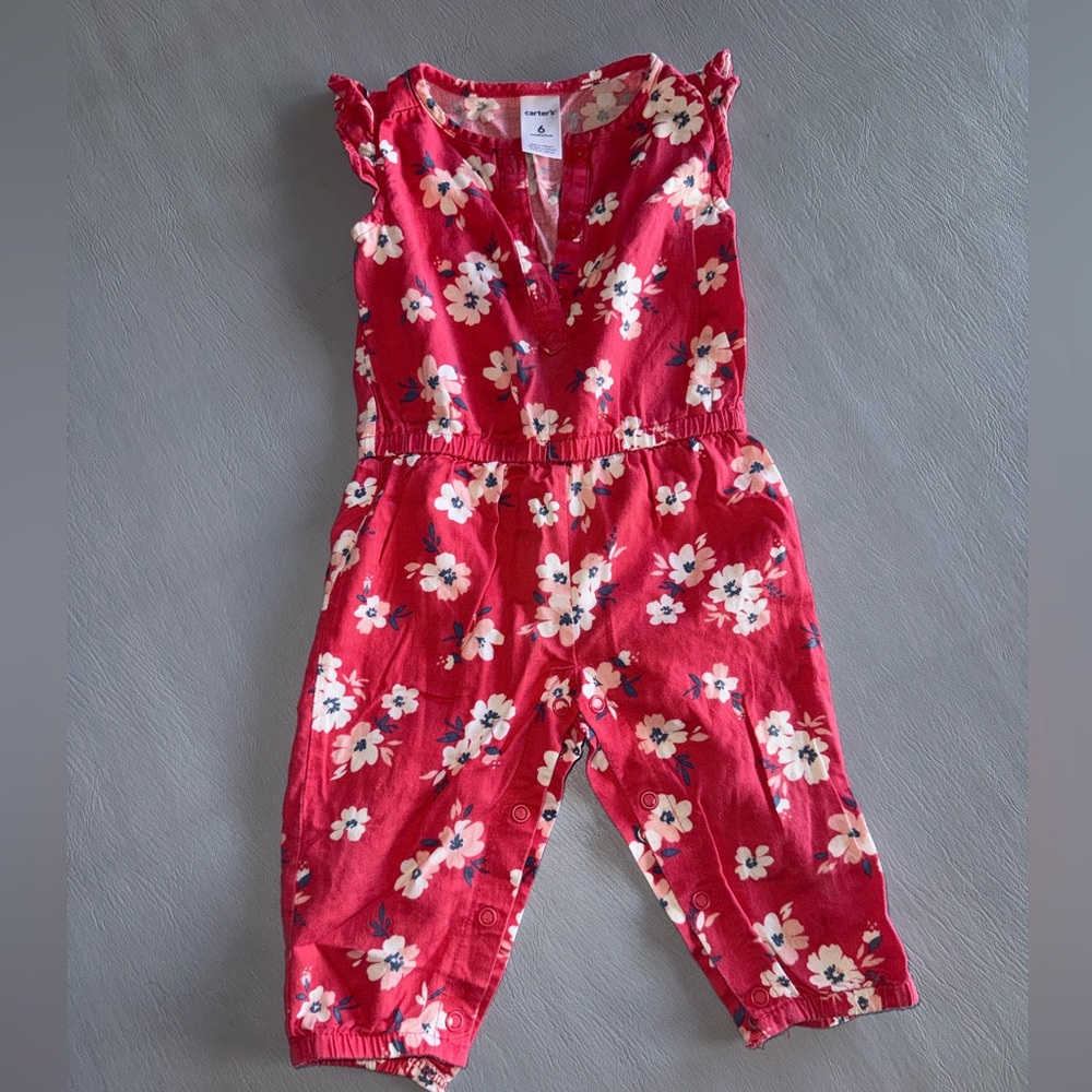 Carter's‎ Red Floral Kids Romper